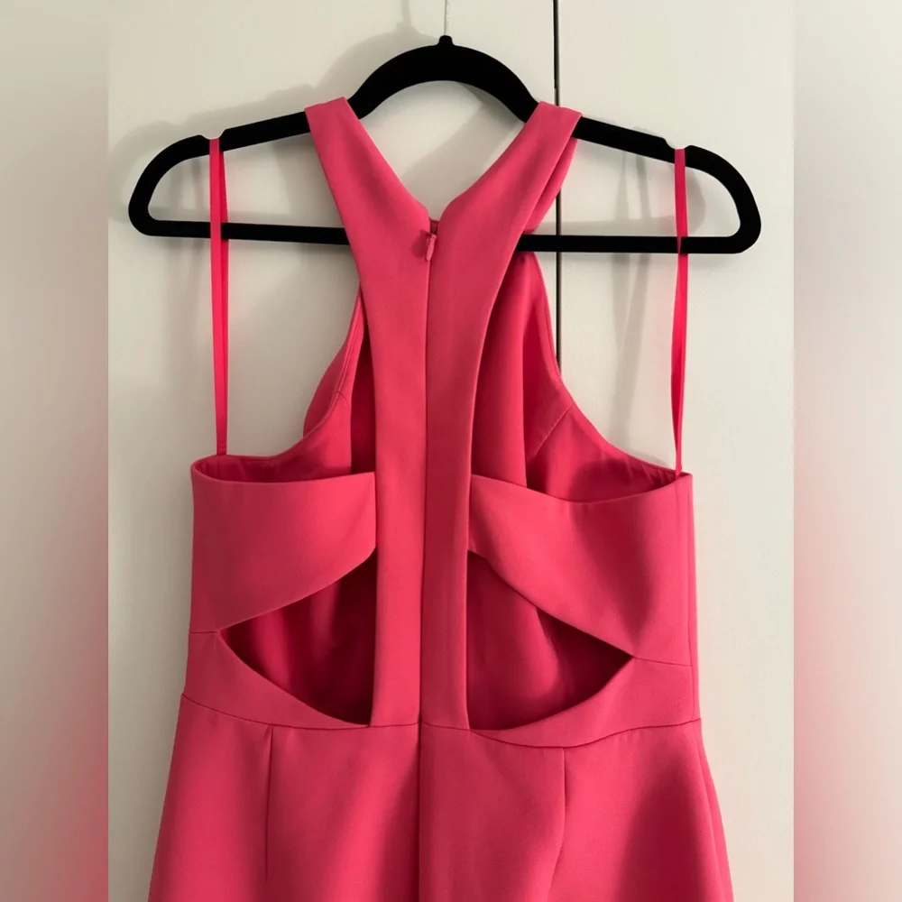 Hot Pink Cutout Halter Maxi Dress - Picture 5 of 5
